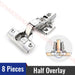 12 Piece Stainless Steel Soft Close Cabinet Hinges