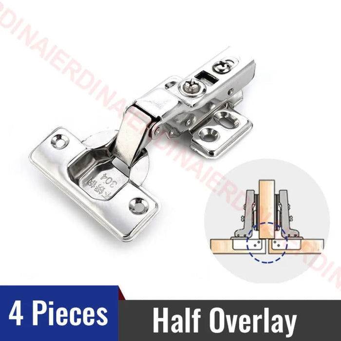 12 Piece Stainless Steel Soft Close Cabinet Hinges
