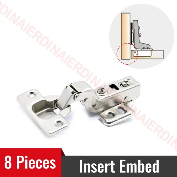 12 Piece Stainless Steel Soft Close Cabinet Hinges