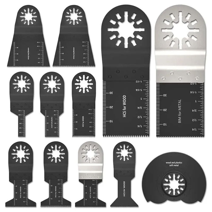 12 Piece Woodworking Oscillating Saw Blade Set