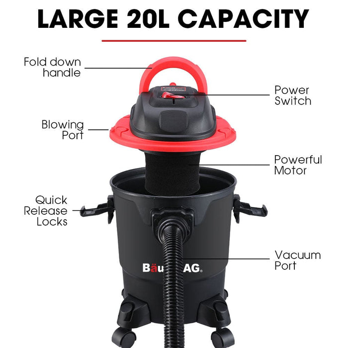 20l 1200w Wet and Dry Vacuum Cleaner with Blower for Car