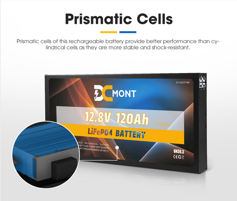 12V 120Ah Slimline Lithium Battery Lifepo4 Phosphate Deep Cycle Charger