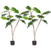2x 120cm Artificial Natural Green Split-leaf Philodendron