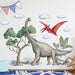 120cmx86cm Large Pterosaur Dinosaurs Cartoon Wall Stickers