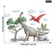 120cmx86cm Large Pterosaur Dinosaurs Cartoon Wall Stickers