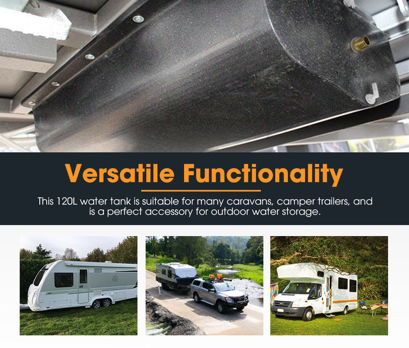 120L Caravan Water Tank Black