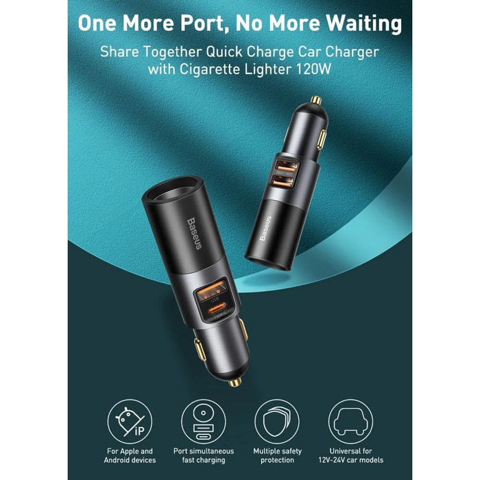 120w Usb Qc 3.0 Pd Car Charger for Iphone 14 13 12 11 Pro