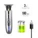 Km-129 Skeleton Cordless Hair Trimmer for Men Lcd Display