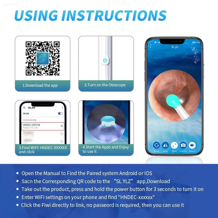 1296p Usb c Ear Cleaner with Camera