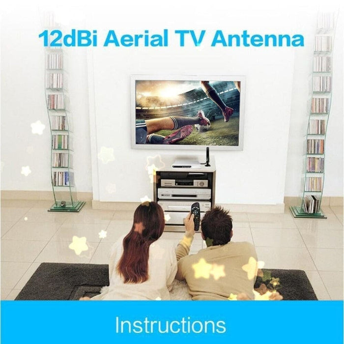 12dbi 1080p Tv Antenna Hd Receiver 50 Miles For Home Indoor