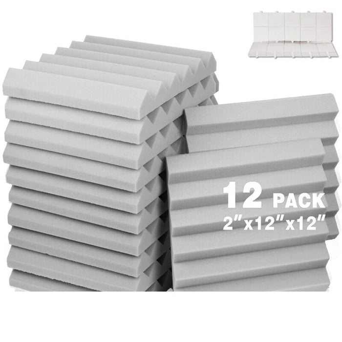 12pack Acoustic Foam Panels Studio Soundproofing Wall Tiles