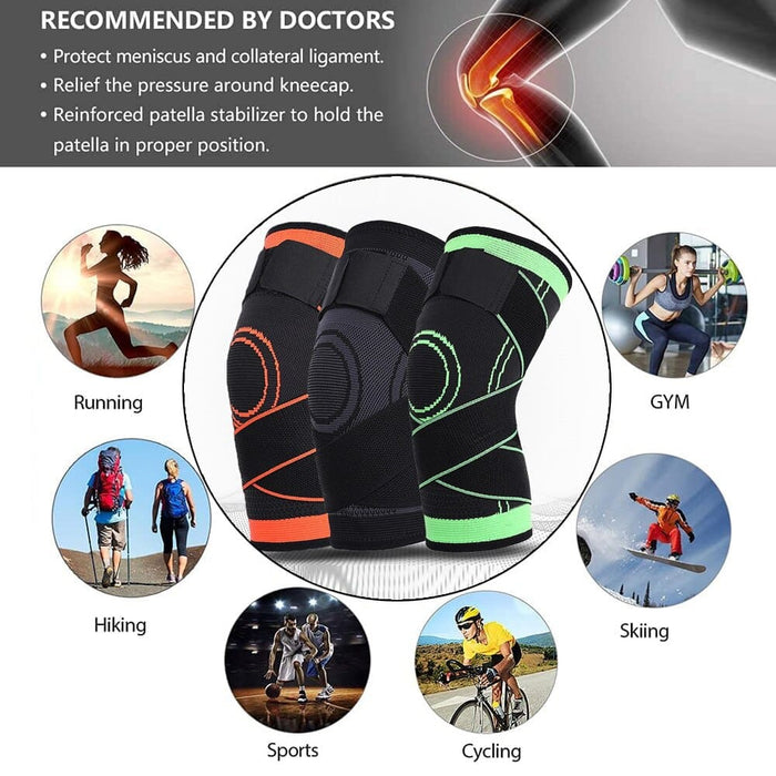 1/2pcs Elastic Sport Knee Brace Pad for Joint Pain
