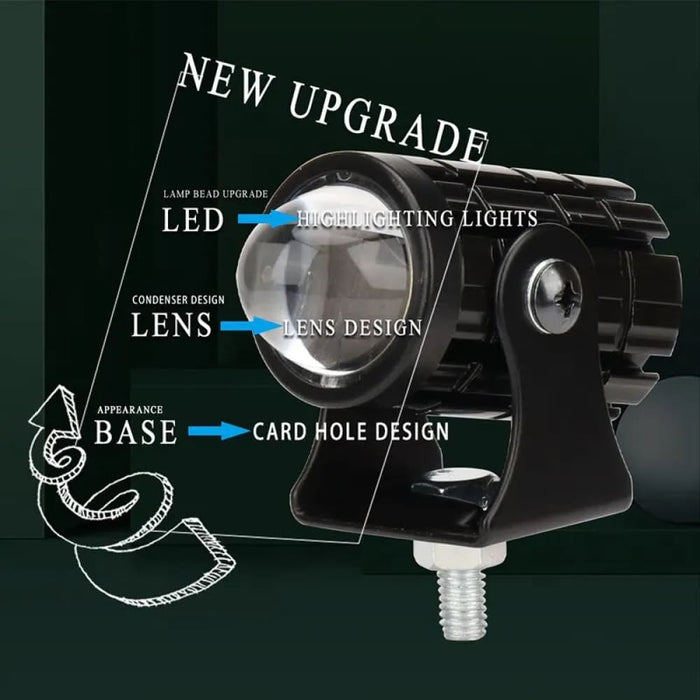 12v Dual Colour Motorcycle Driving Light