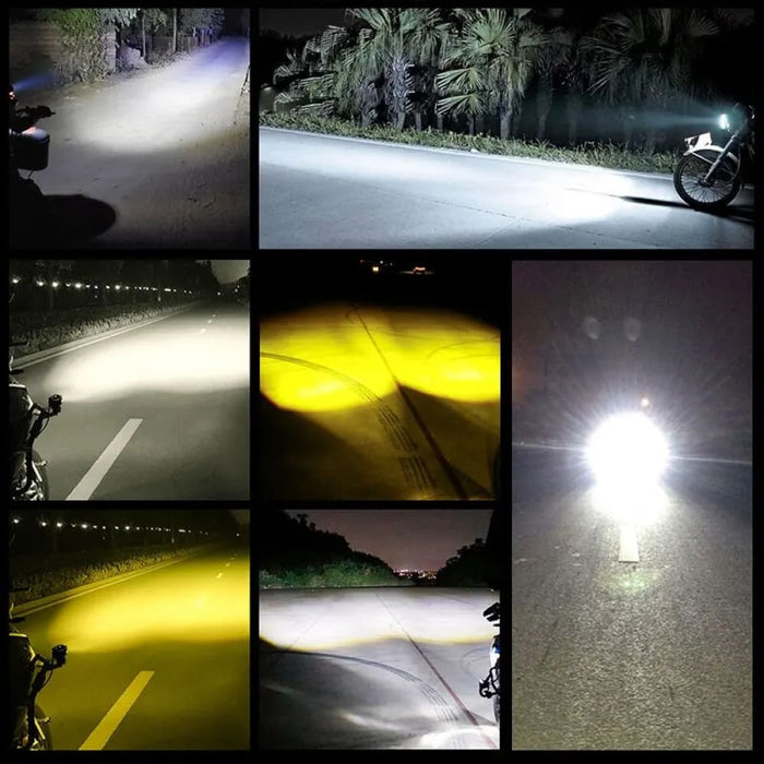 12v Dual Colour Motorcycle Driving Light