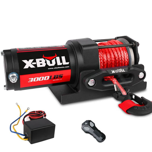12v Electric Winch Boat 3000lbs Synthetic Rope Wireless