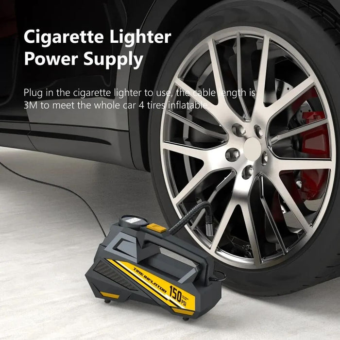 12v Portable Car Air Pump With Led Light