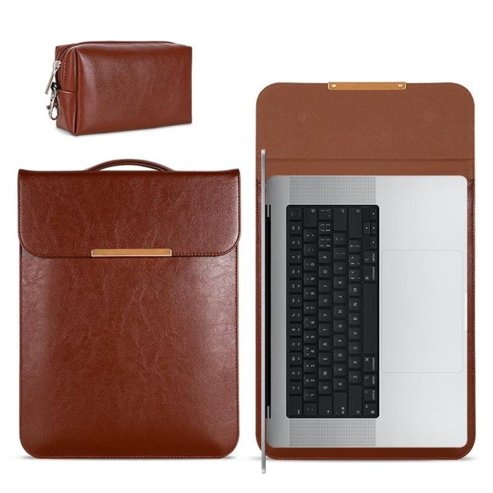 13.3 Inch Laptop 2 In 1 Pu Leather Sleeve Liner Bag