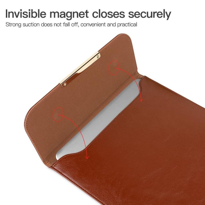 13.3 Inch Laptop 2 In 1 Pu Leather Sleeve Liner Bag