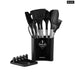13 Piece Silicone Kitchen Utensil Set With Stainless Steel