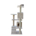 130 Cm Beige Cat Scratching Post Tree Scratcher Pole-beige