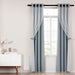 2x 132x304cm Blockout Sheer Curtains Light Grey
