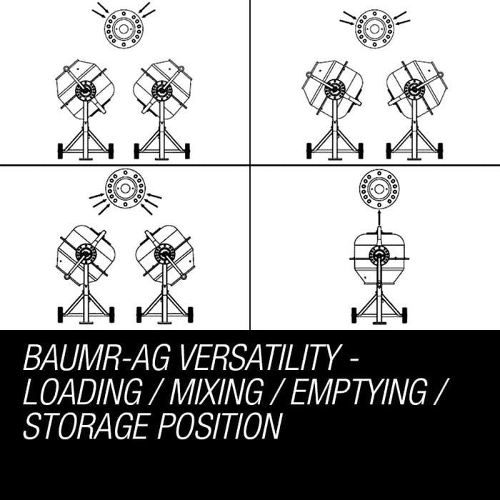 135l Cement Concrete Mixer Electric Portable Construction