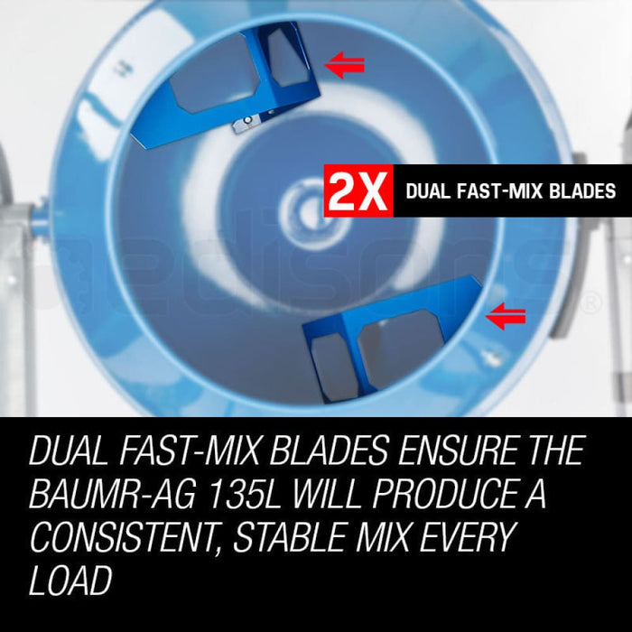 135l Cement Concrete Mixer Electric Portable Construction