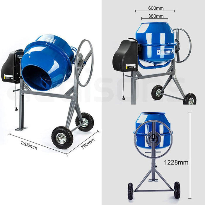 135l Cement Concrete Mixer Electric Portable Construction