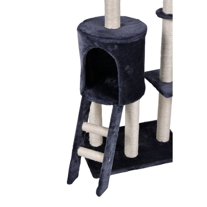 138cm Cat Scratching Post Tree House Tower With Ladder