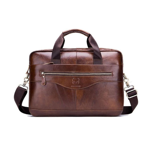 14 Inch Handheld Computer Briefcase Men Leather Messenger
