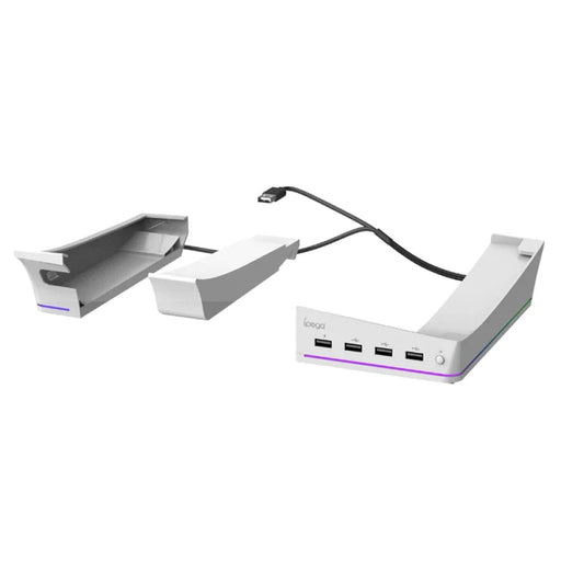 14 Light Mode Ps5 Slim Stand with 4 Usb Hubs