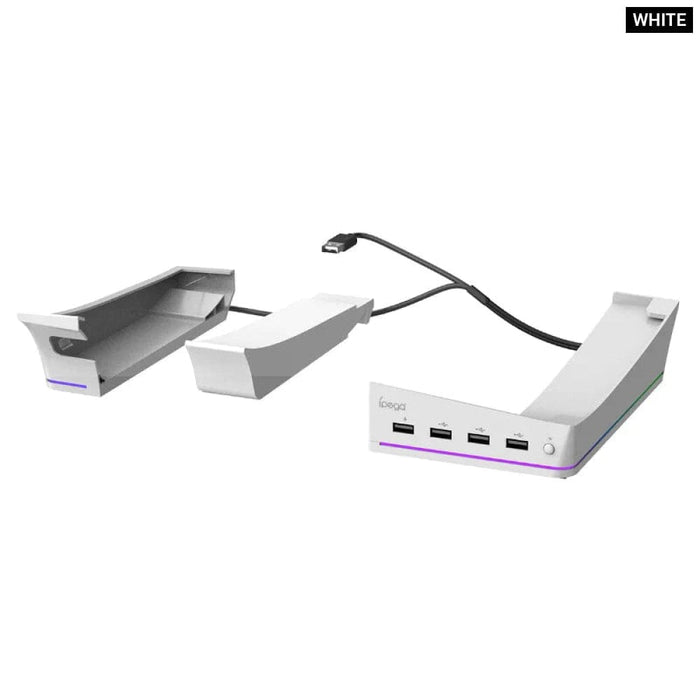 14 Light Mode Ps5 Slim Stand with 4 Usb Hubs