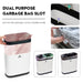 14 Liter Plastic Slim Garbage Container Bin With Press Top