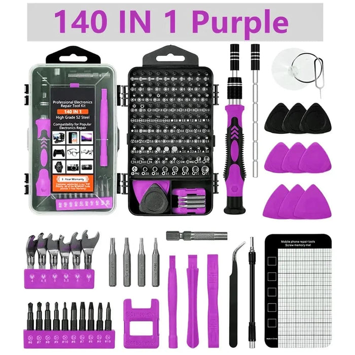 140 Piece Magnetic Screwdriver Set For Electronics Repair