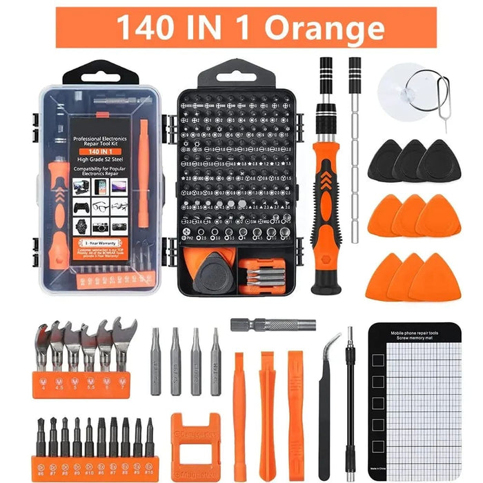 140 Piece Magnetic Screwdriver Set For Electronics Repair