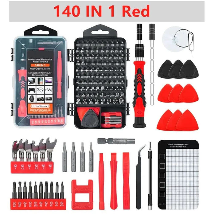 140 Piece Magnetic Screwdriver Set For Electronics Repair