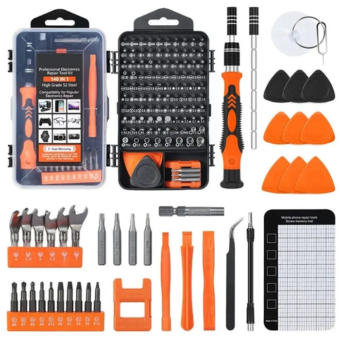 140 Piece Magnetic Screwdriver Set For Electronics Repair