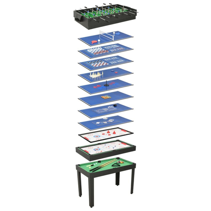 15-in-1 Multi Game Table 121x61x82 Cm Black Kokap
