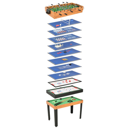 15-in-1 Multi Game Table 121x61x82 Cm Maple Kokaa