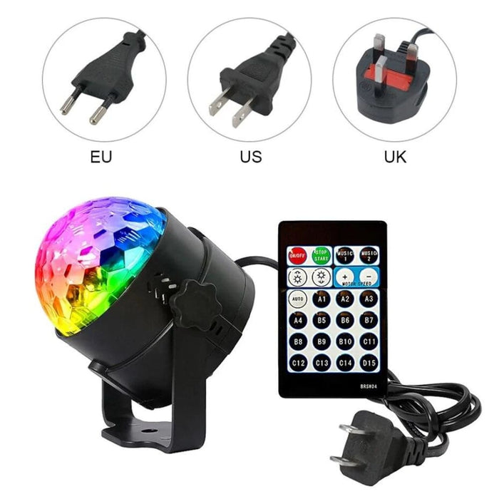 4w 15 Colours Sound Activated Crystal Magic Ball Rgb Led