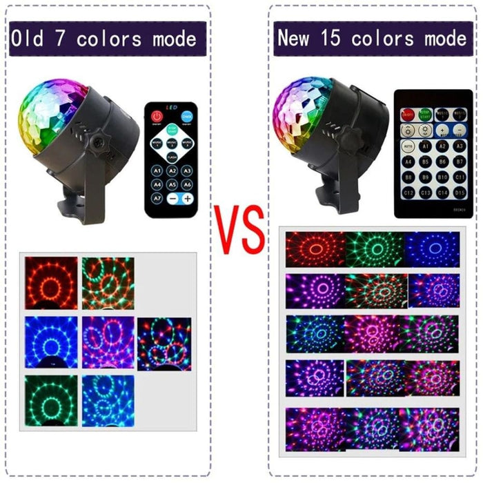 4w 15 Colours Sound Activated Crystal Magic Ball Rgb Led