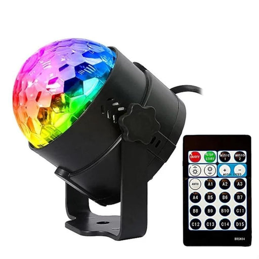 4w 15 Colours Sound Activated Crystal Magic Ball Rgb Led
