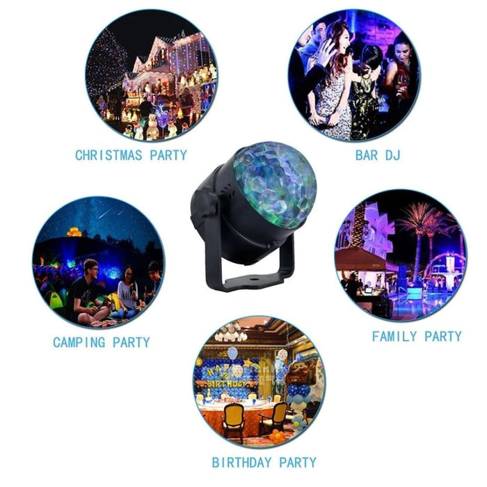 6w 15 Colours Led Water Wave Stage Projecting Lighting