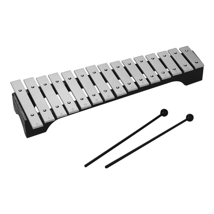 15 - note Xylophone Wooden Base Aluminum Bars With Mallets