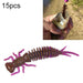 15 Piece 8 Colour Soft Silicone Larvae Bait 75mm Size