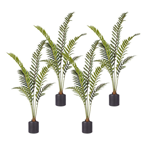 4x 150cm Artificial Green Rogue Hares Foot Fern Tree Fake