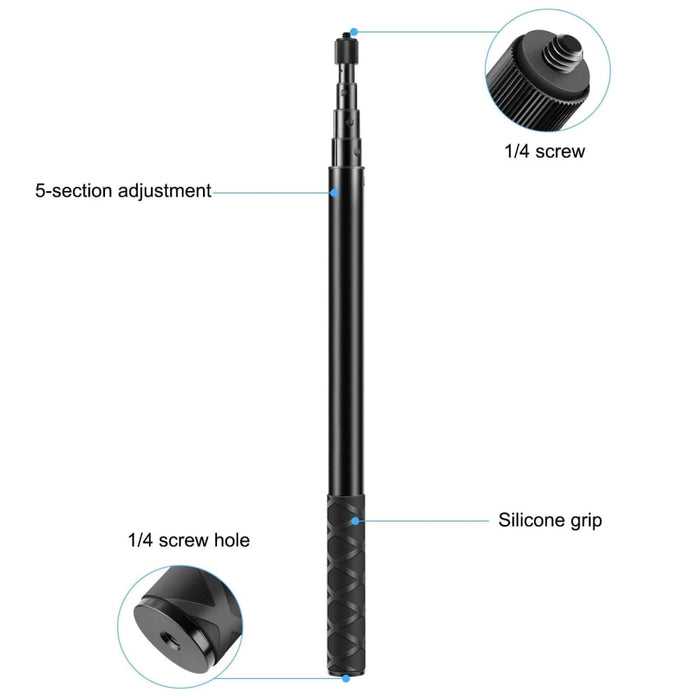 150cm Metal Selfie Stick Monopod for Insta360 one Rs X2 X3