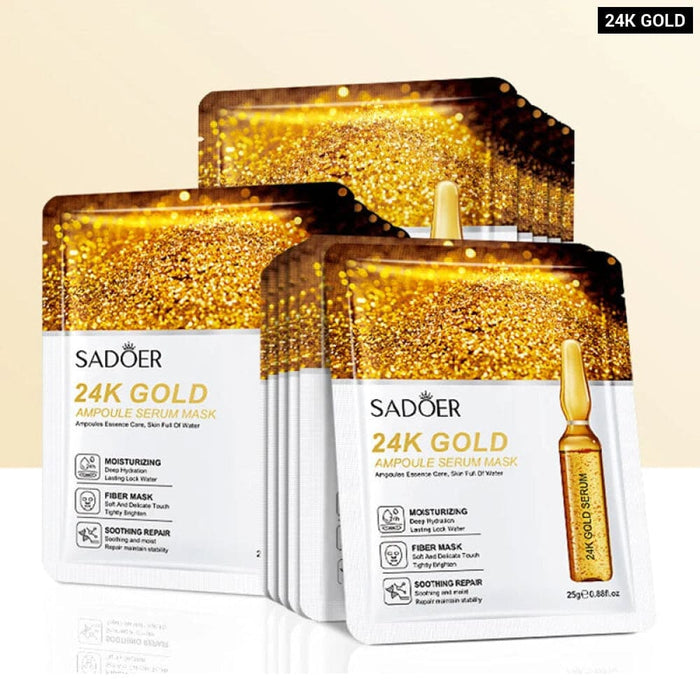 15pcs 24k Gold Hyaluronic Acid Firming Moisturizing