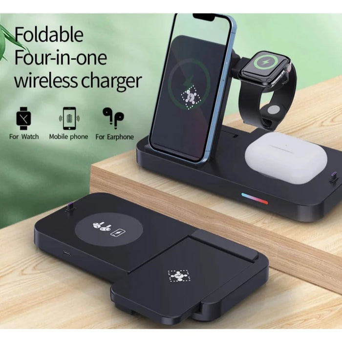 15w 3 in 1 Foldable Qi Fast Wireless Charging Station