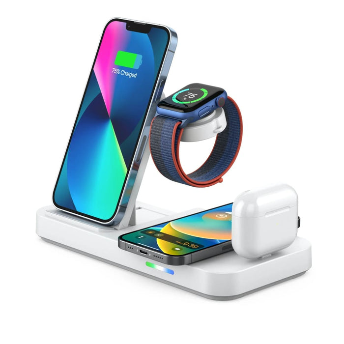 15w 3 in 1 Foldable Qi Fast Wireless Charging Station